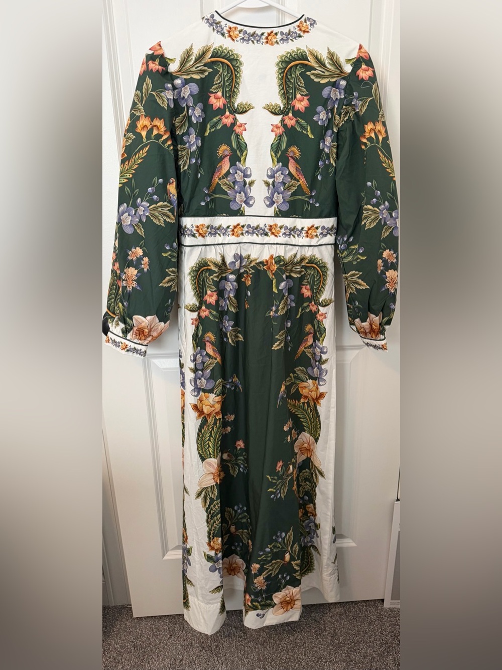 FARM Rio Nature Long Sleeve Plunge Maxi Dress - Picture 5 of 6
